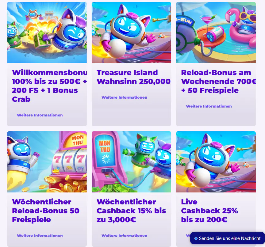 Boni bei RoboCat Casino